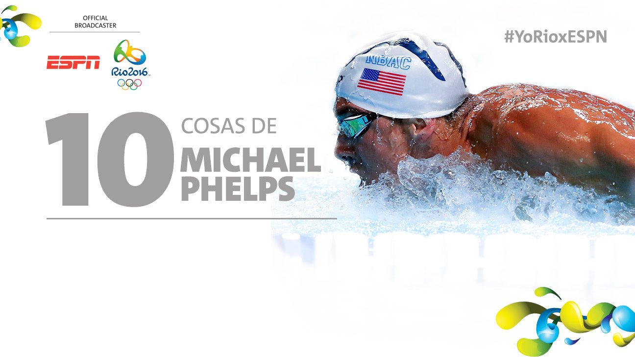 10 cosas que debes saber de Michael Phelps - ESPN, image size:1296x729