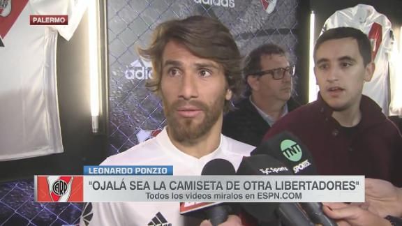 Ponzio quiere la Libertadores con la nueva camiseta - ESPN Video