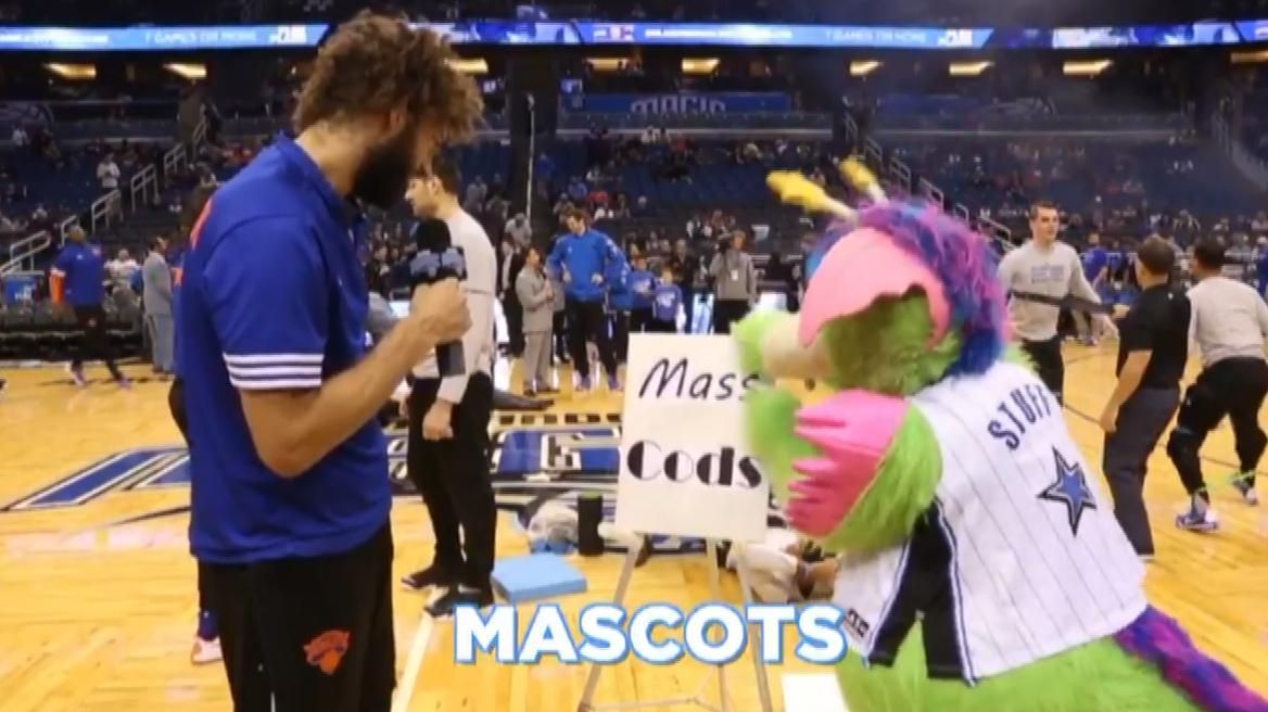 Rockets mascot Clutch assaulted by Robin Lopez - The Dream Shake