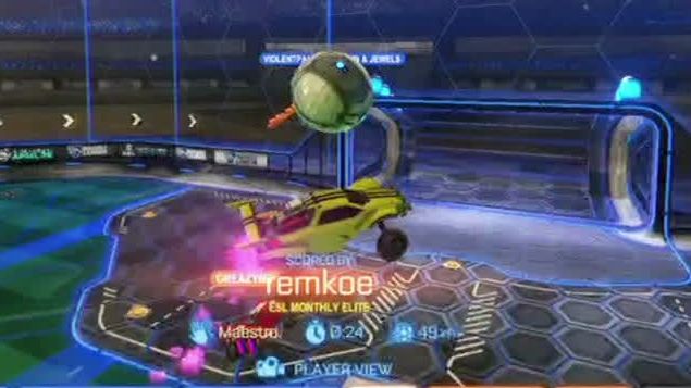 Rocket League Championship Series - Remkoe's massive dunk - ESPN Video