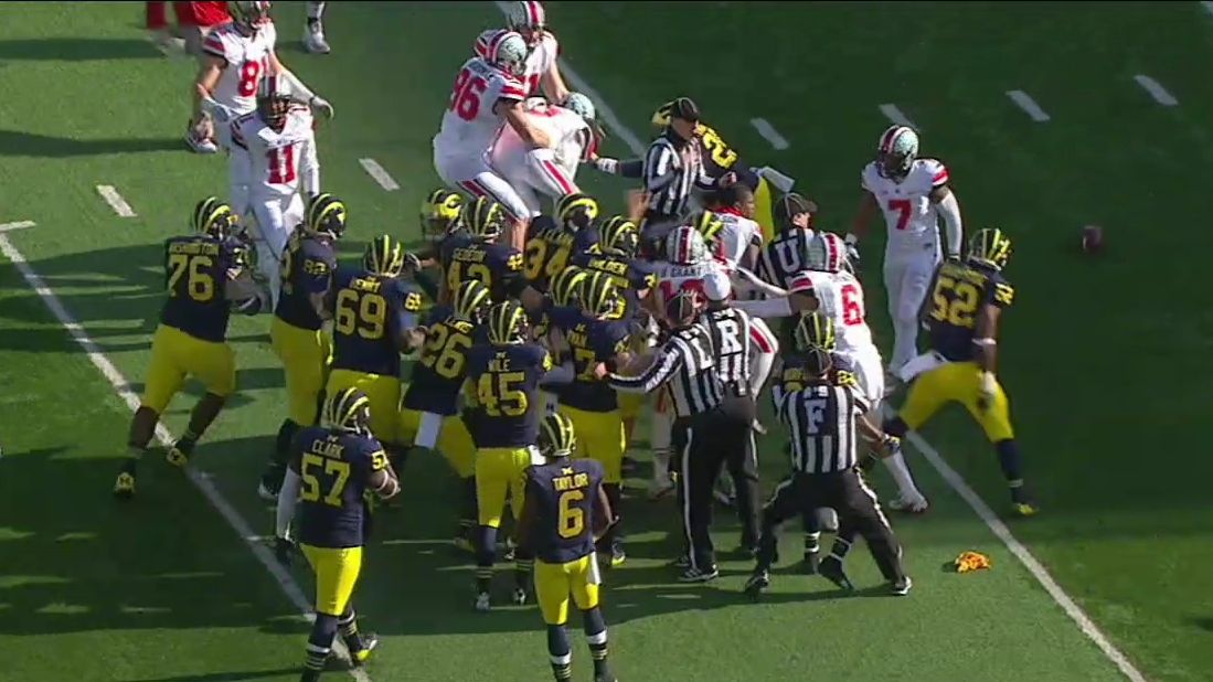 Three ejected during 2013 Ohio StateMichigan brawl ESPN Video