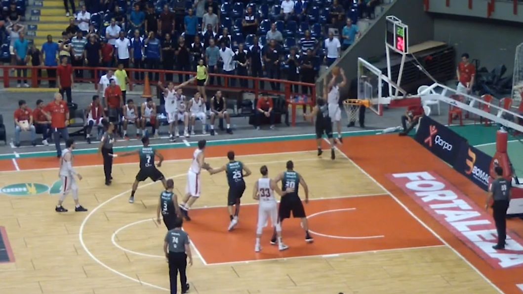 Brazilian basketball player hits buzzer-beater off side of backboard