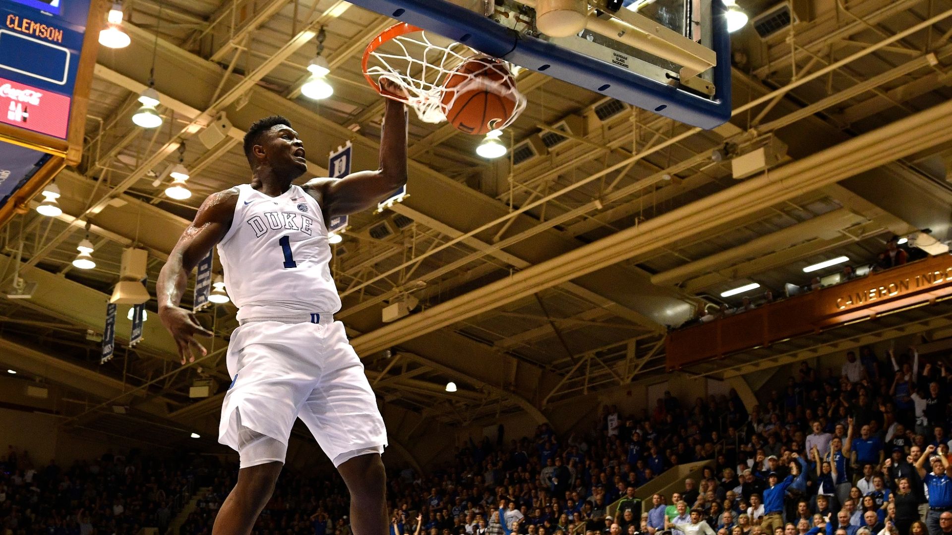 Zion lights up Cameron Indoor with 360 hammer dunk - ESPN Video Zion lights up Cameron Indoor with 360 hammer dunk - ESPN Video