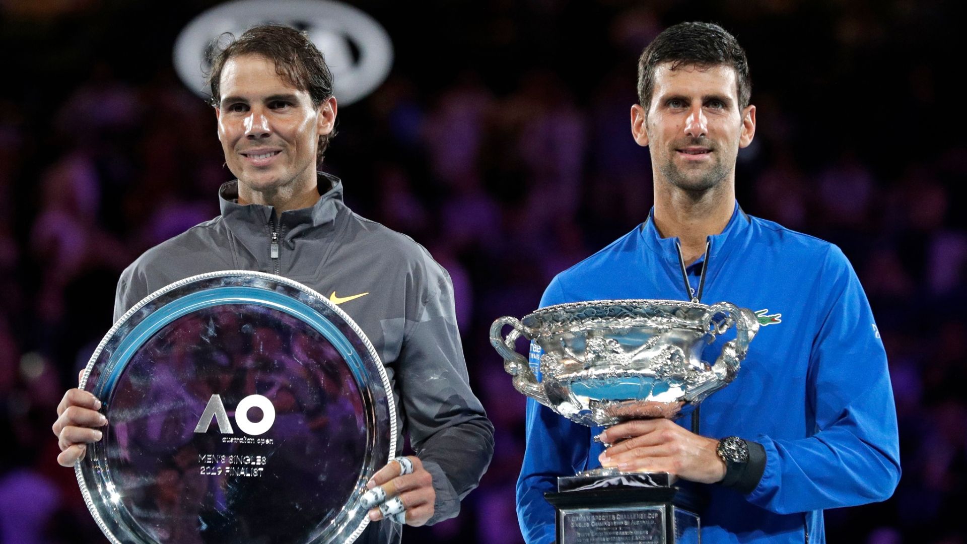 djokovic tops nadal  straight sets  win australian open espn video
