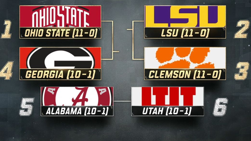 Cfp Ranking Ranking Ohio State jumps LSU for No. 1 in CFP rankings - ESPN Video