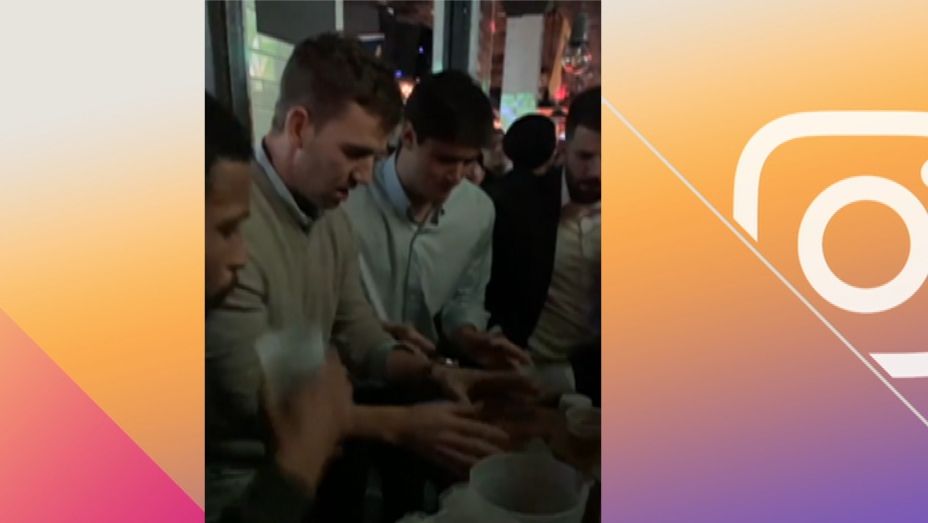 Daniel Jones, Eli Manning play flip cup after Giants win (video