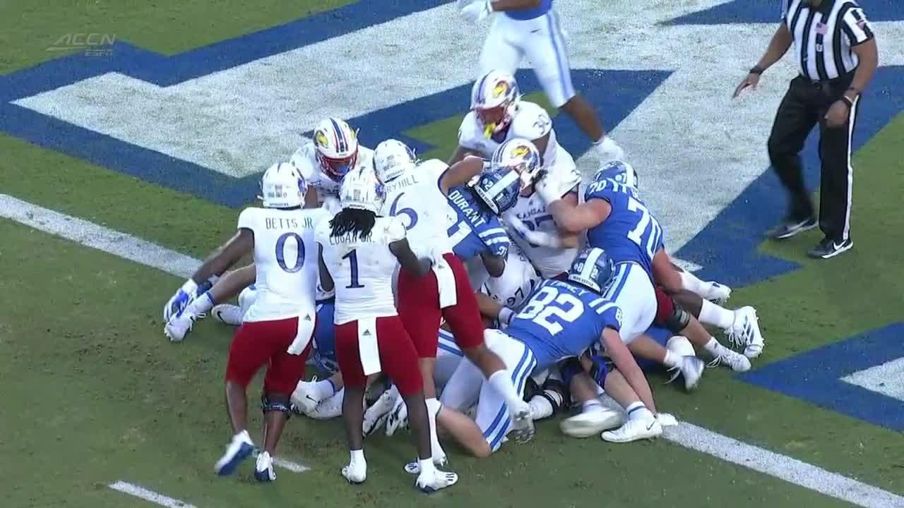 End Zone! Gunnar Holmberg scores 1-yard Rushing TD vs. Kansas - ESPN Video