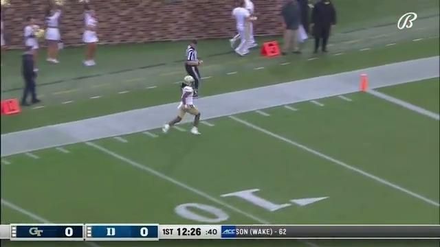 Touchdown Ga Tech Georgia Tech shows up early with a 77-yard TD pass - ESPN Video