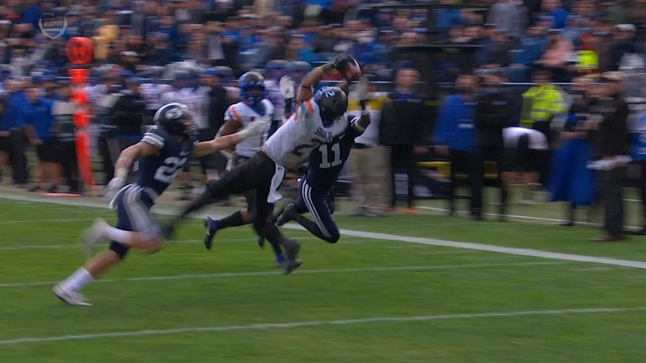Khalil Shakir makes sensational grab for Boise State ESPN Video