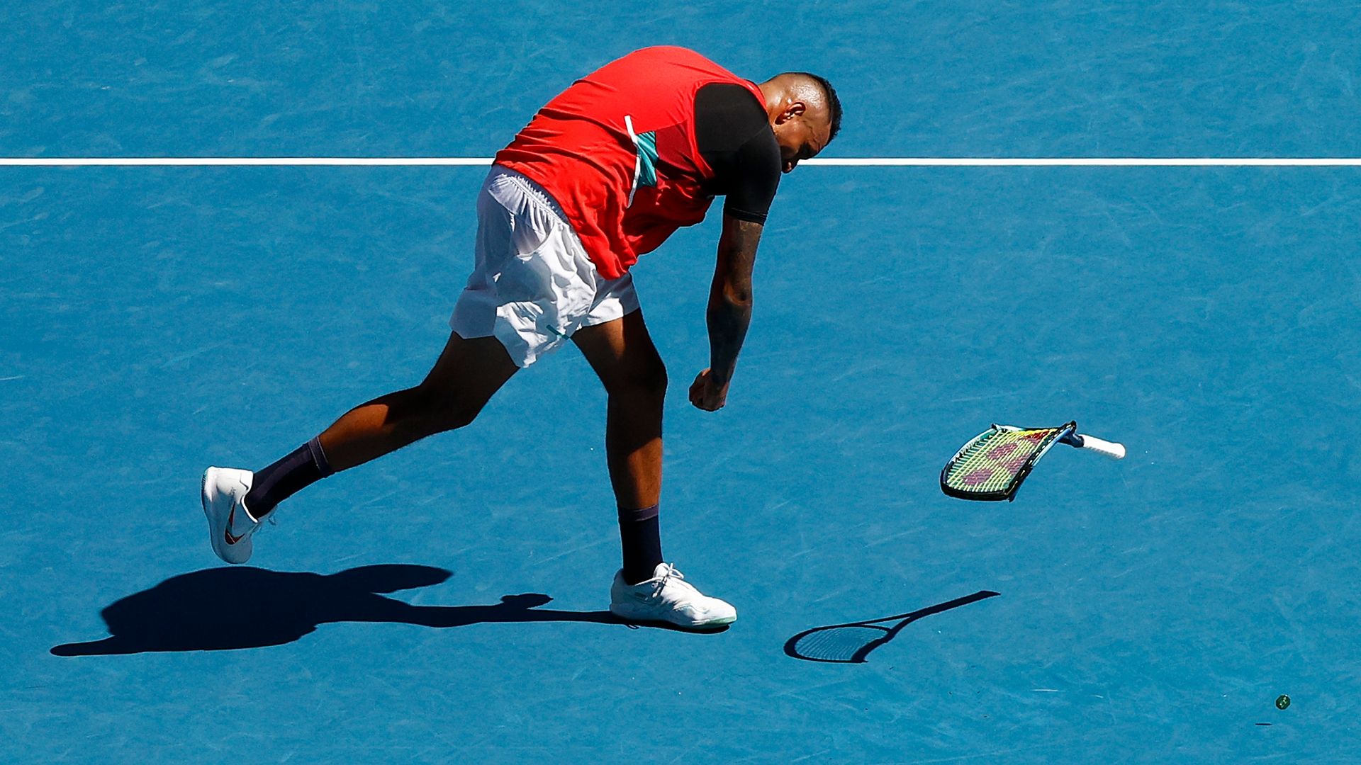 Kyrgios smashes racket, directs middle finger toward crowd ESPN Video