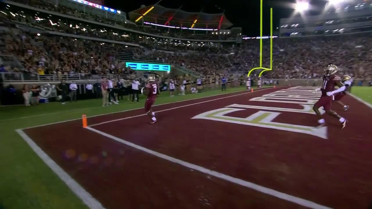 Touchdown trey benson scores vs boston college espn video