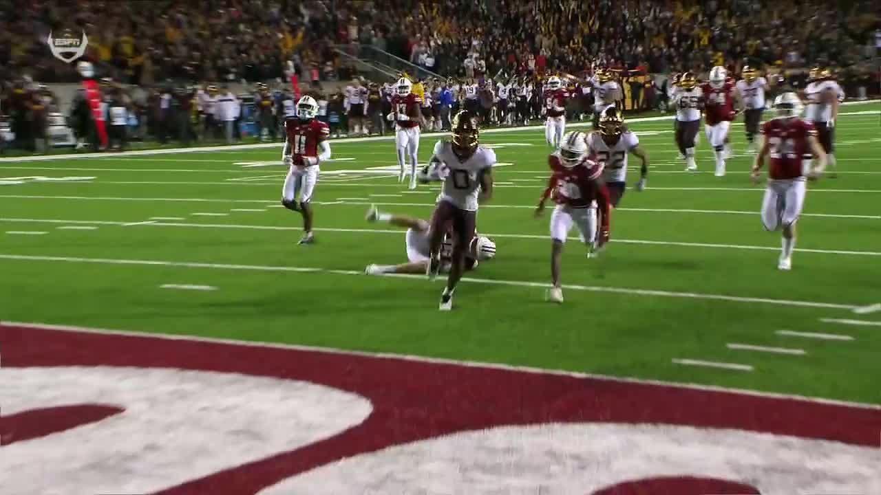 Athan kaliakmanis throws 45 yard td vs wisconsin espn video