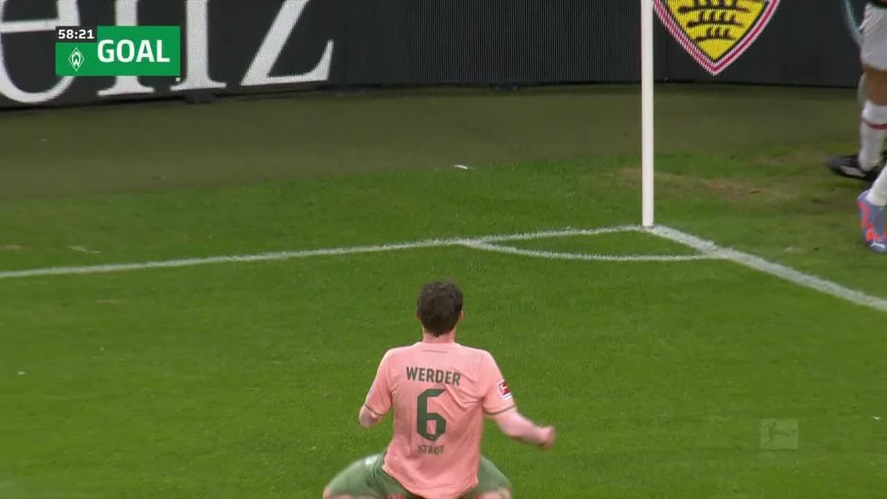 Jens Stage Fires Bremen Ahead Vs Stuttgart Espn Video 