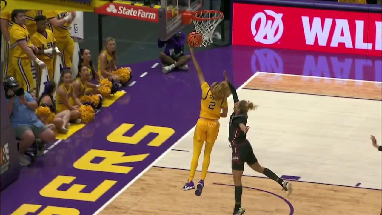 Jasmine Carson makes a great defensive play for the steal ESPN Video