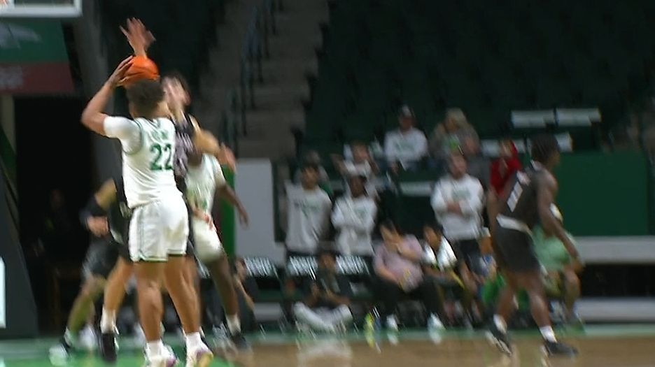CJ Noland Cooks Up A Smooth Stepback 3 For North Texas ESPN Video Cj noland cooks up a smooth stepback 3 for north texas espn video