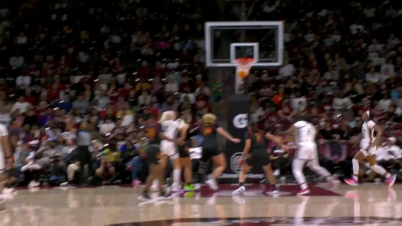 Raven johnson sinks an open 3 for south carolina espn video