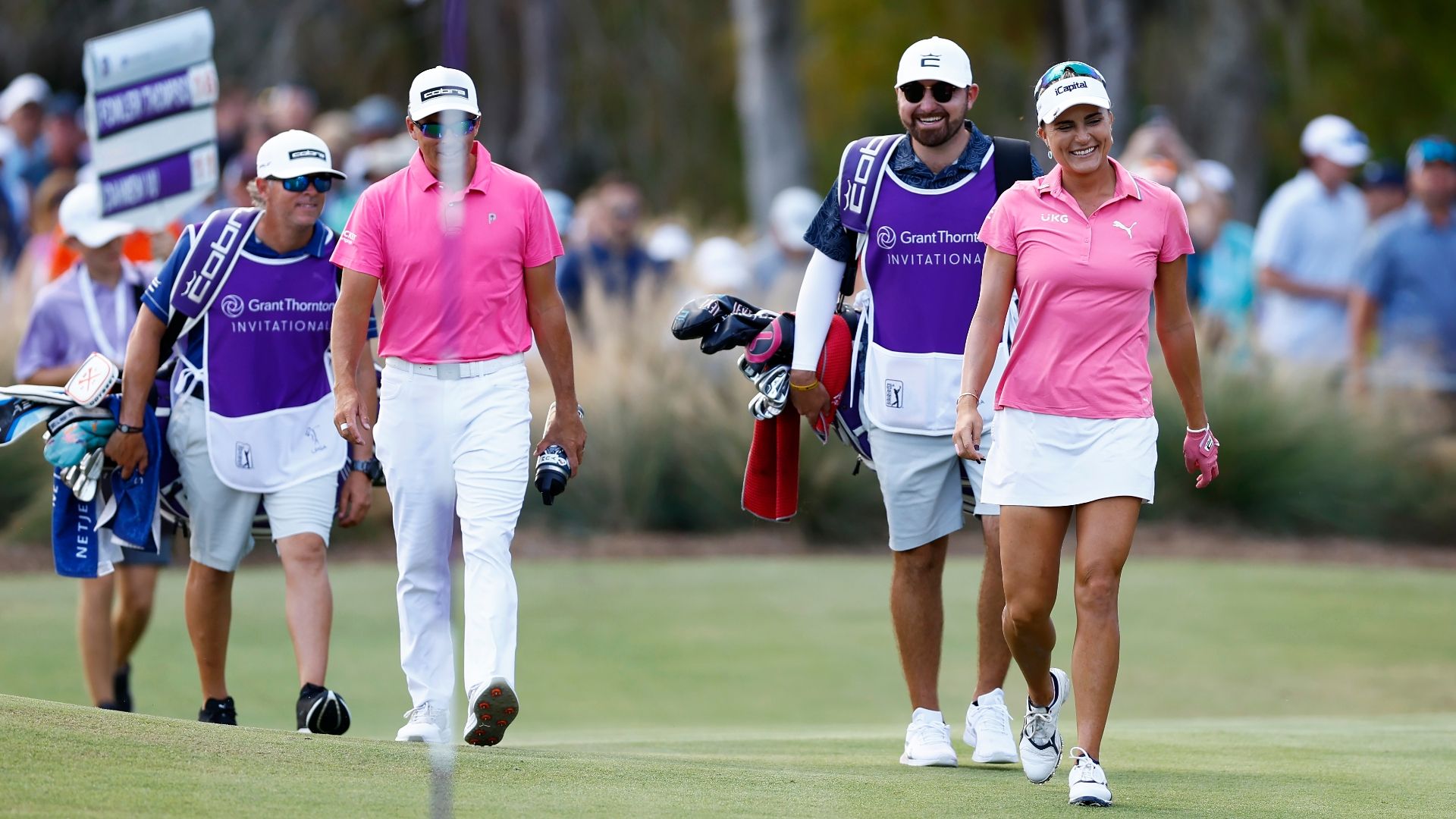 Lexi Thompson Gets High Five From Teammate Rickie Fowler After Ace