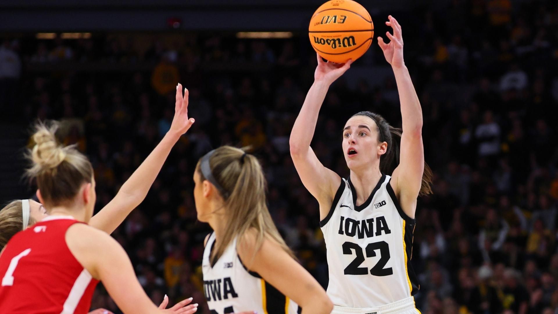 Caitlin clark s ot 3 seals big 10 title over nebraska espn video