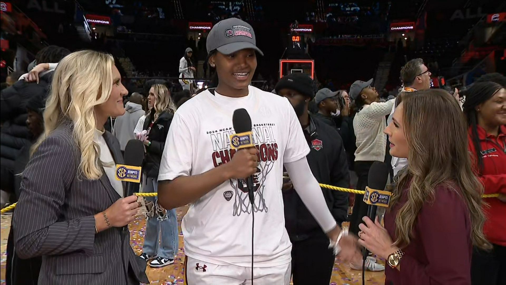 Feagin details South Carolina's journey, shouts out Johnson - ESPN Video