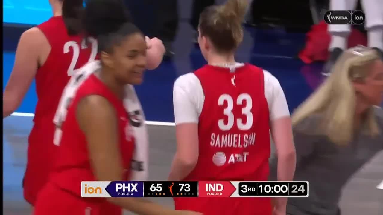 Katie Lou Samuelson beats third-quarter buzzer with a 3 - ESPN Video