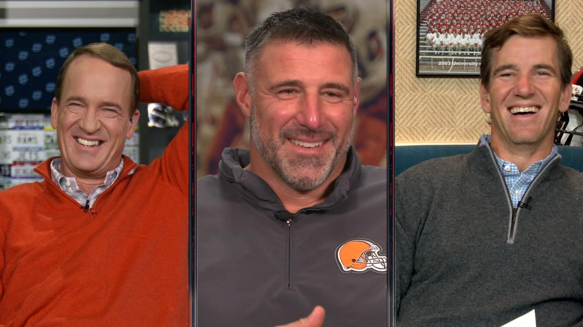 Mike Vrabel cracks up Manning bros with Urban Meyer story - ESPN Video