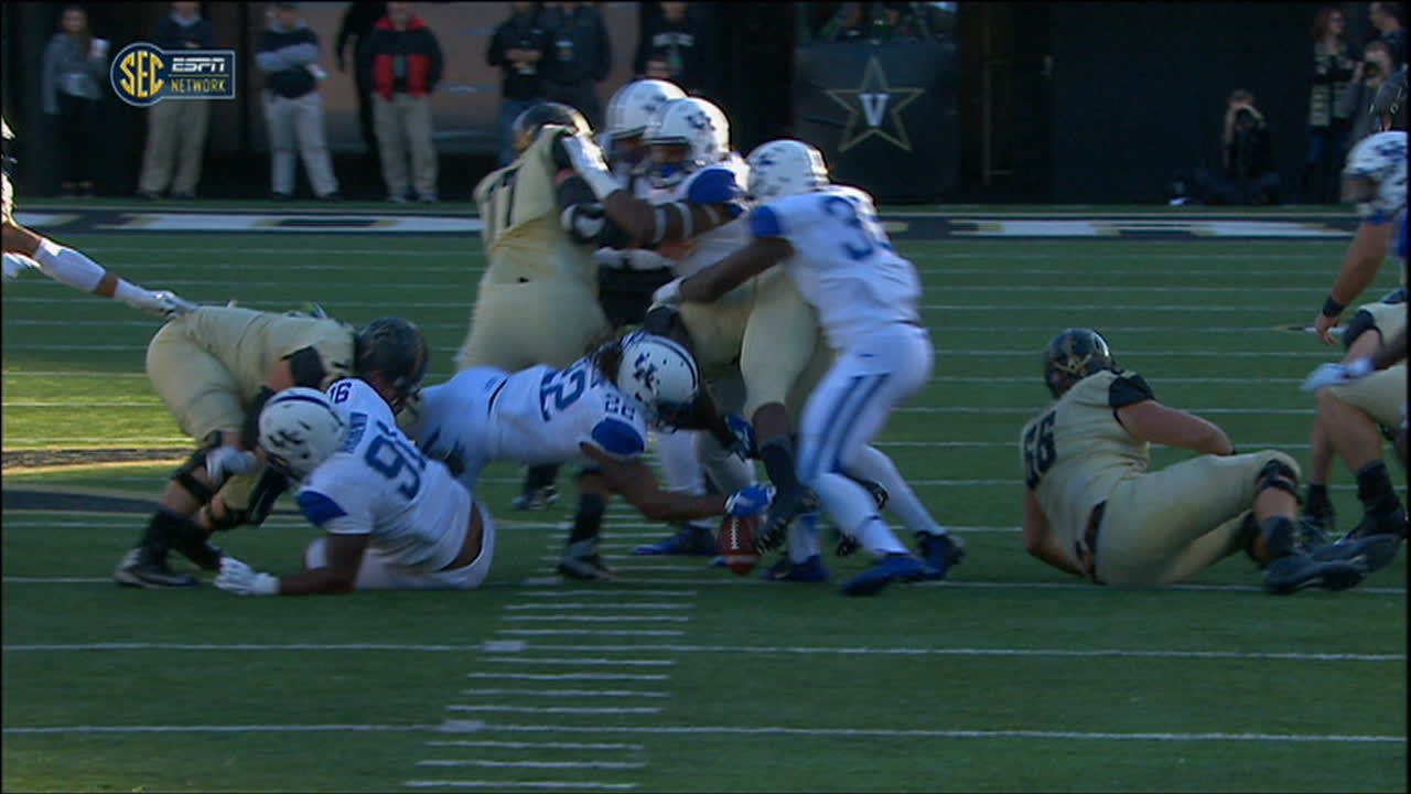 R. Webb run for 0 yds,R. Webb fumbled, forced by K. Henderson ...