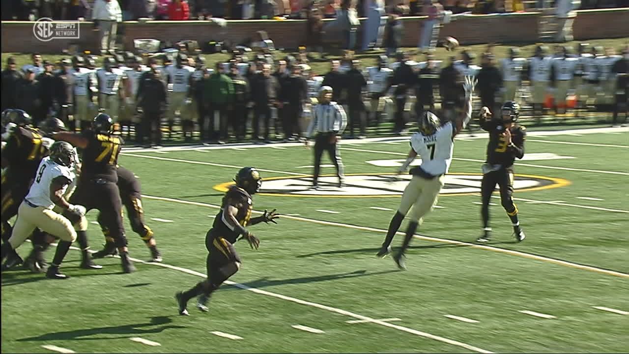 Missouri QB lofts 11yard touchdown ESPN Video