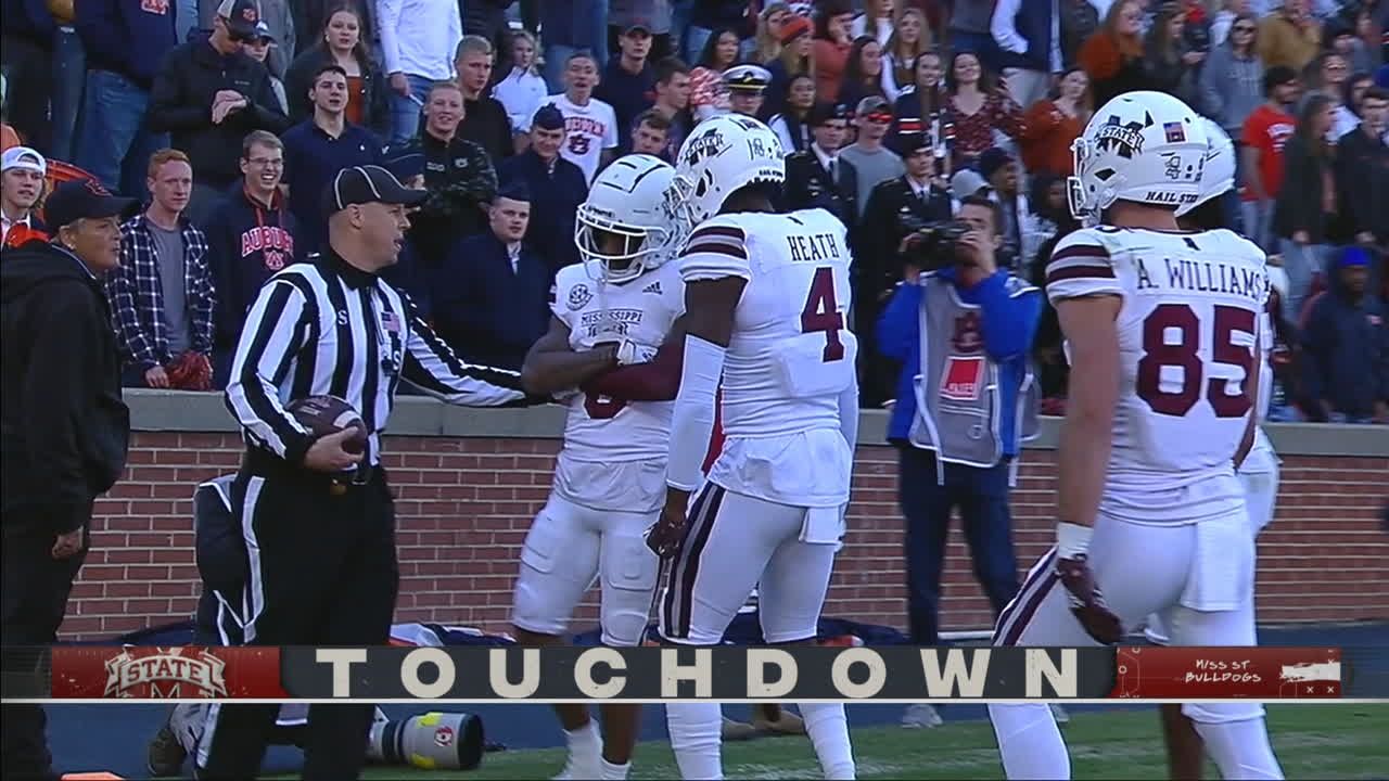 Will Rodgers' 5th TD pass pads Mississippi State's lead vs. Auburn