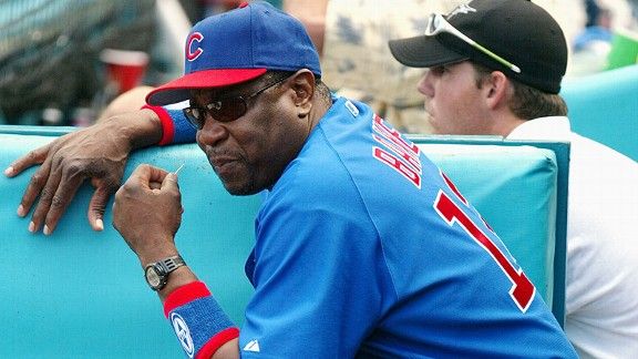 Cincinnati Reds Manager Dusty Baker has his trusty toothpick as he