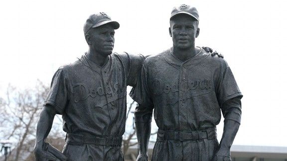 Jackie Robinson and Pee Wee Reese : Honoring the African American  Experience : NYC Parks