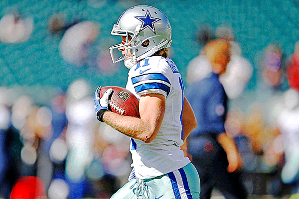 Dallas Cowboys wide receiver Cole Beasley waits to run a play