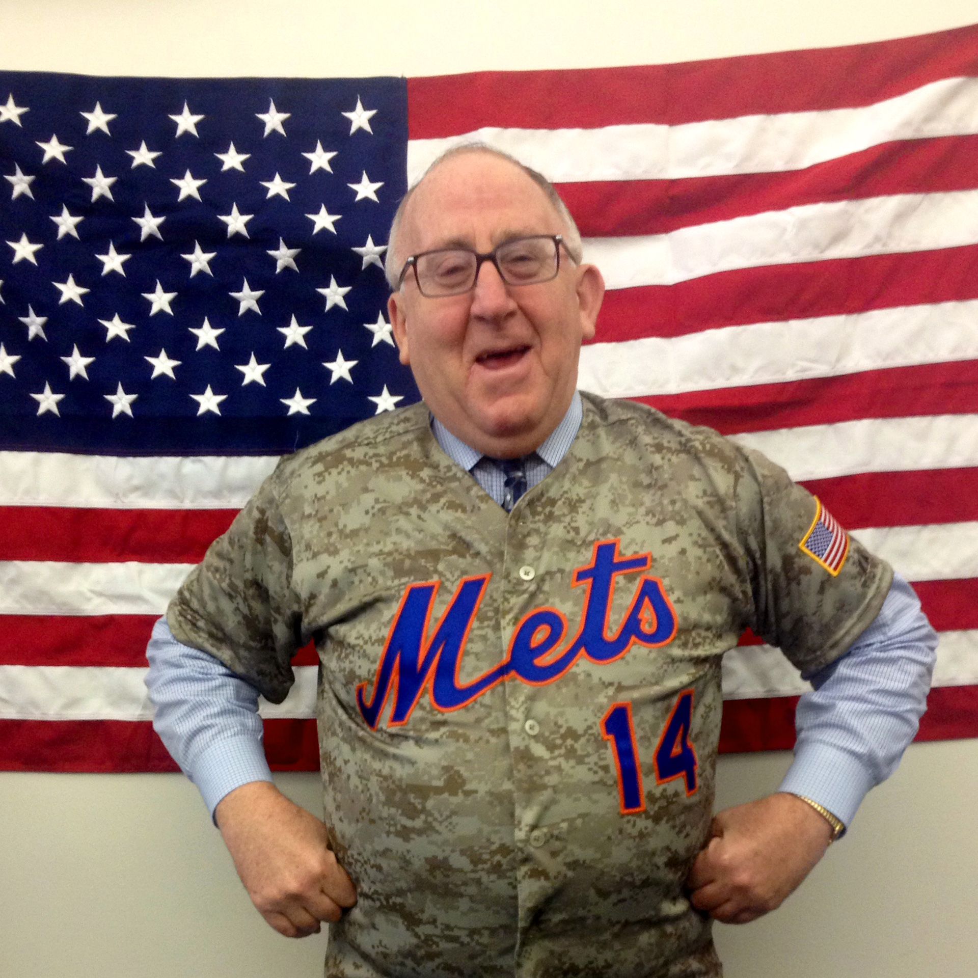 New York Mets MLB America Flag Camo Veteran Pattern Full Print