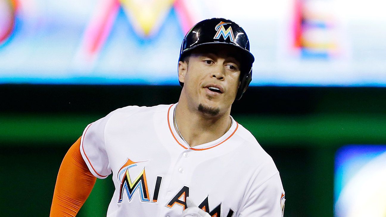 Giancarlo Stanton the first Miami Marlins player to win Hank Aaron Award