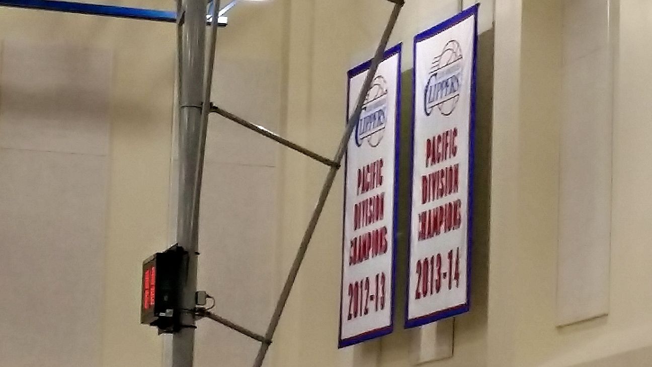 Doc Rivers covers up Lakers title banners with Clippers posters at Staples  Center - Sports Illustrated