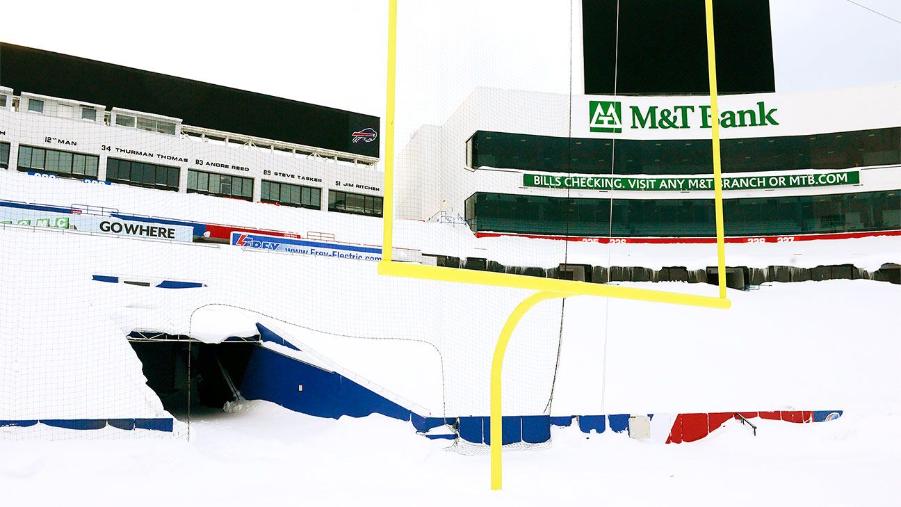 Bills stadium blanketed in snow as Buffalo prepares for game in Detroit  against Browns