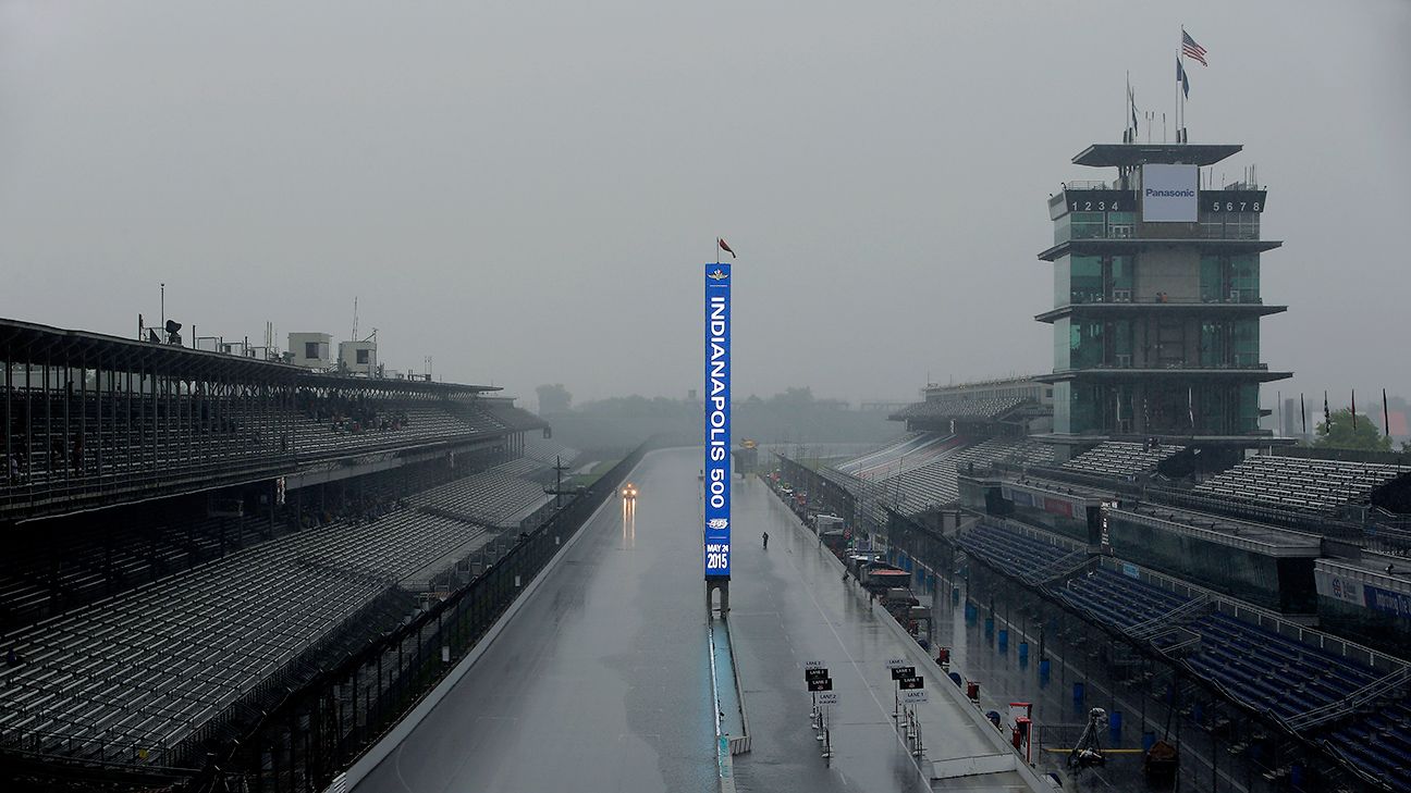 Rain delays first day of practice for Indy 500