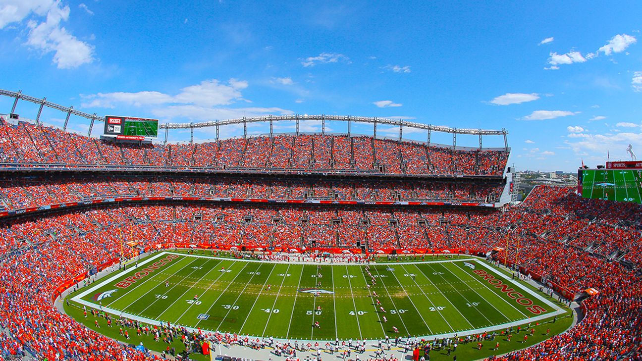 Denver Broncos unveil banner for football stadium's temporary name