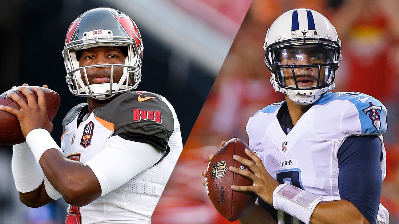 Buccaneers QB Jameis Winston and Titans QB Marcus Mariota learn from rookie  mistakes - ESPN