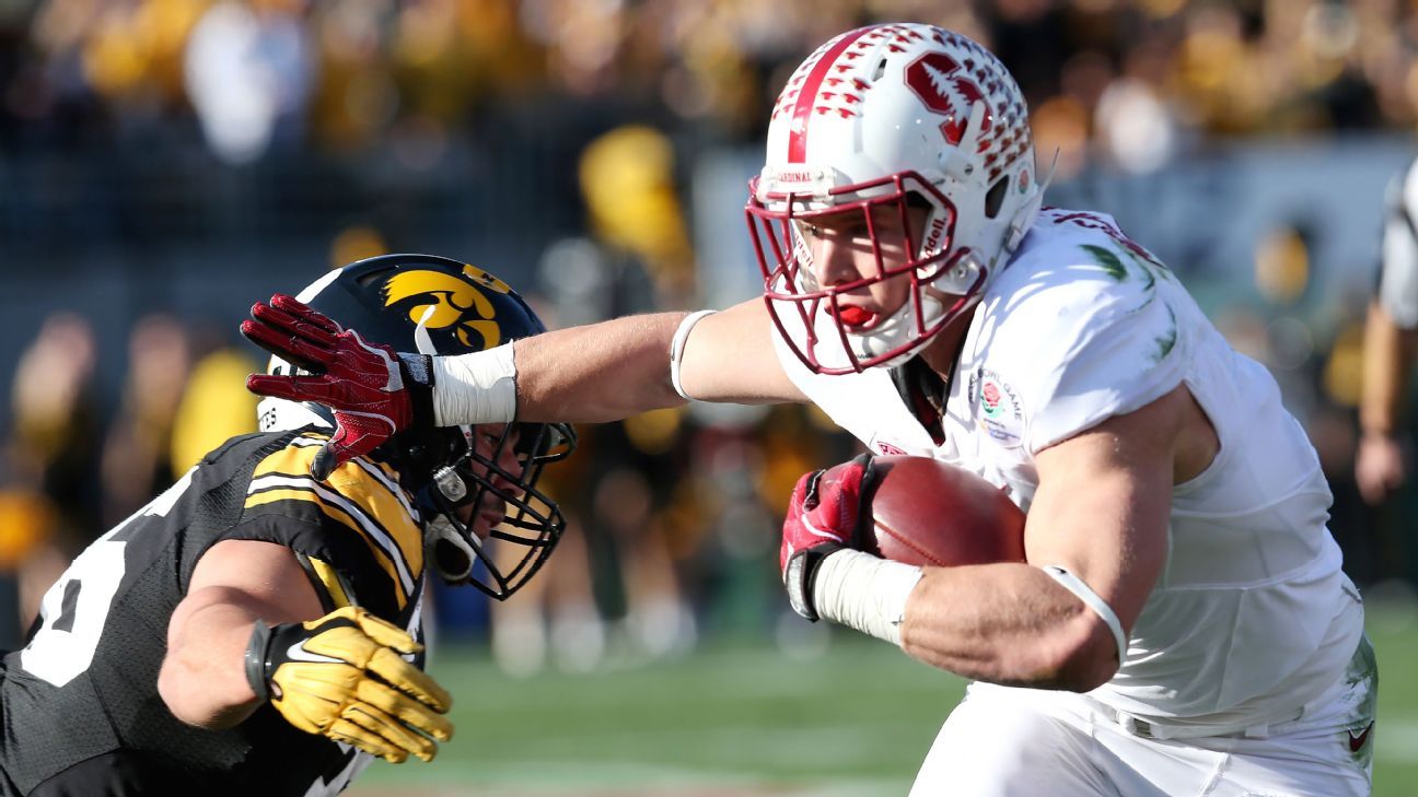 Stanford, behind Christian McCaffrey, dominates Iowa in the 102nd Rose Bowl  game