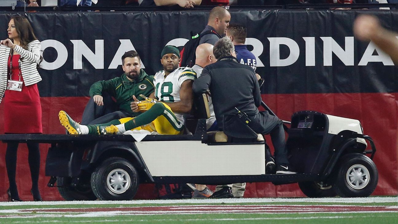 Randall Cobb Injury: Packers Receiver Suffers Knee Injury against Ravens -  Acme Packing Company