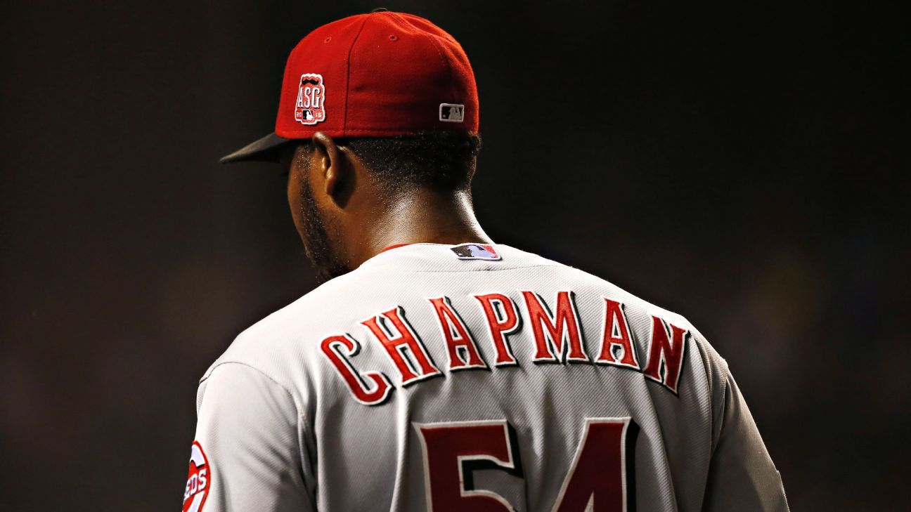 Yankees pitcher Aroldis Chapman suspended for 30 games under MLB's new  domestic violence policy after he allegedly choked his girlfriend