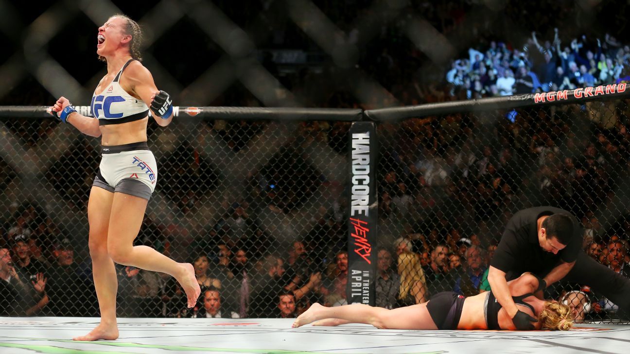 Ufc 196 Miesha Tate Takes Bantamweight Title From Holly Holm With Fifth Round Submission