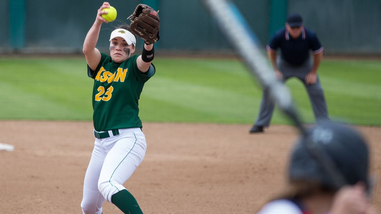 espnW NCAA softball player of the week Jacquelyn Sertic of North Dakota ...