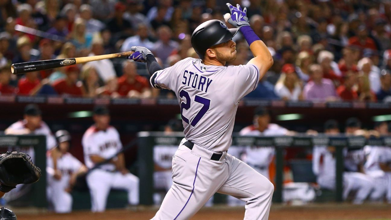 Trevor Story  Colorado rockies baseball, Dodgers baseball