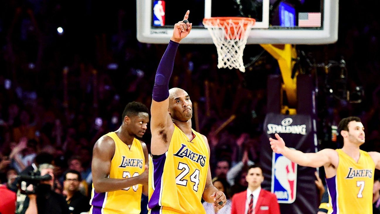NBA Lakers 23 LeBron James 24 Kobe Brant Purple Gold Split Special