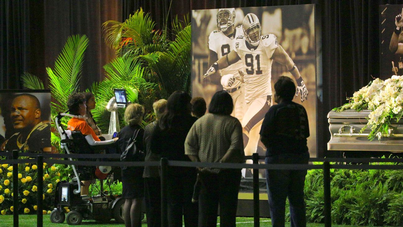 Former Saints teammates Marques Colston and Steve Gleason reunite