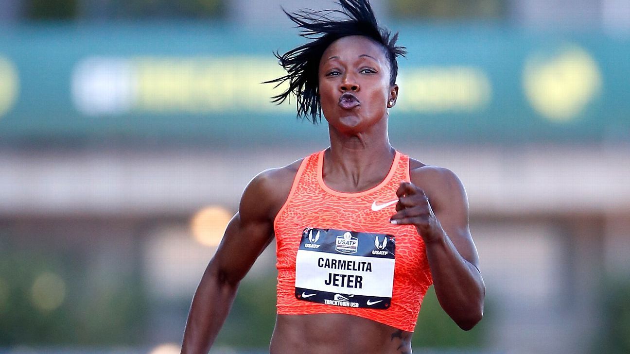 Carmelita Jeter withdraws from U.S. Olympic Track and Field Trials after  aggravating quadriceps injury - ESPN