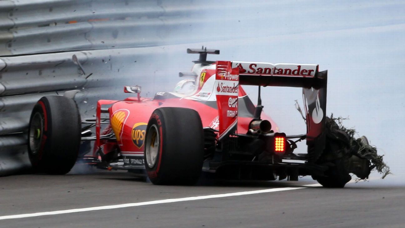 Sebastian Vettel&rsquo;s tyre exploded out of the blue during race