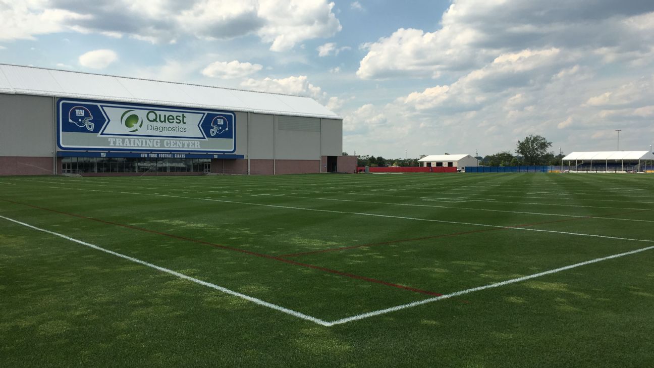 A look at the New York Giants' training camp setup in East Rutherford