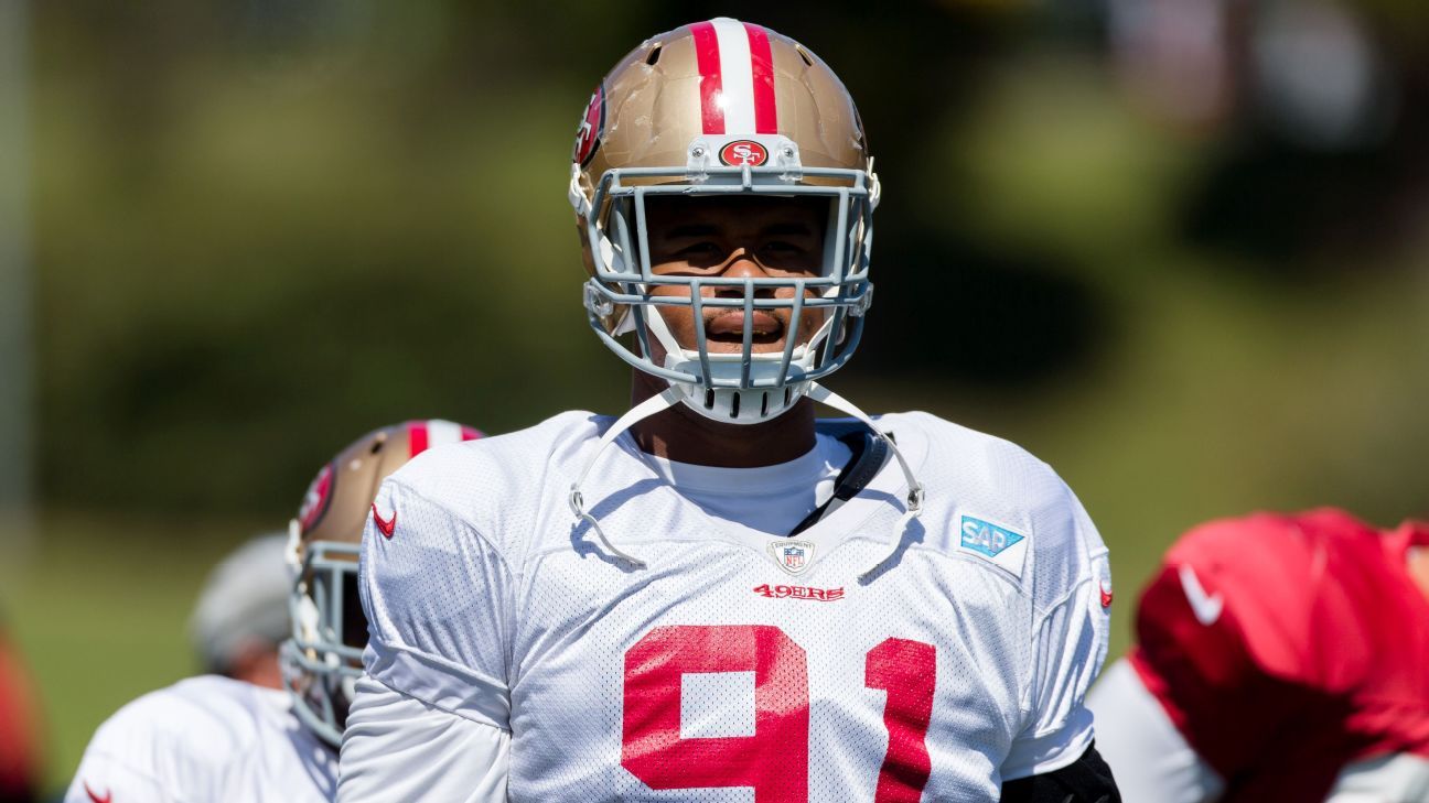 San Francisco 49ers' Arik Armstead pushing through shoulder injury